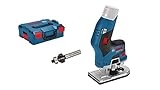 Bosch Professional 12V System Akku Kantenfräse GKF 12V-8 (inkl. Spannzange 8 mm, Maulschlüssel 17 mm, Kantenfräser,...