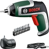 Bosch Akkuschrauber IXO (7. Generation; 3,6V; 2,0Ah; 5,5Nm; mit Mikro-USB-Kabel; Inklusive Winkel-Aufsatz; schraubt bis...